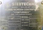 Used Tema H350 Conturbex Horizontal Worm/Screen Centrifuge. 316 Stainless steel construction on product contact areas. 10 Degree basket design, 3