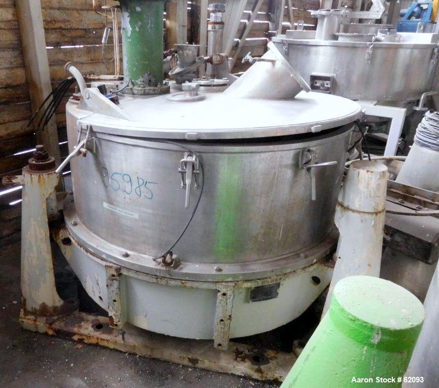 Used Alfa Laval Vertical Basket Centrifuge, Type PAZ12506