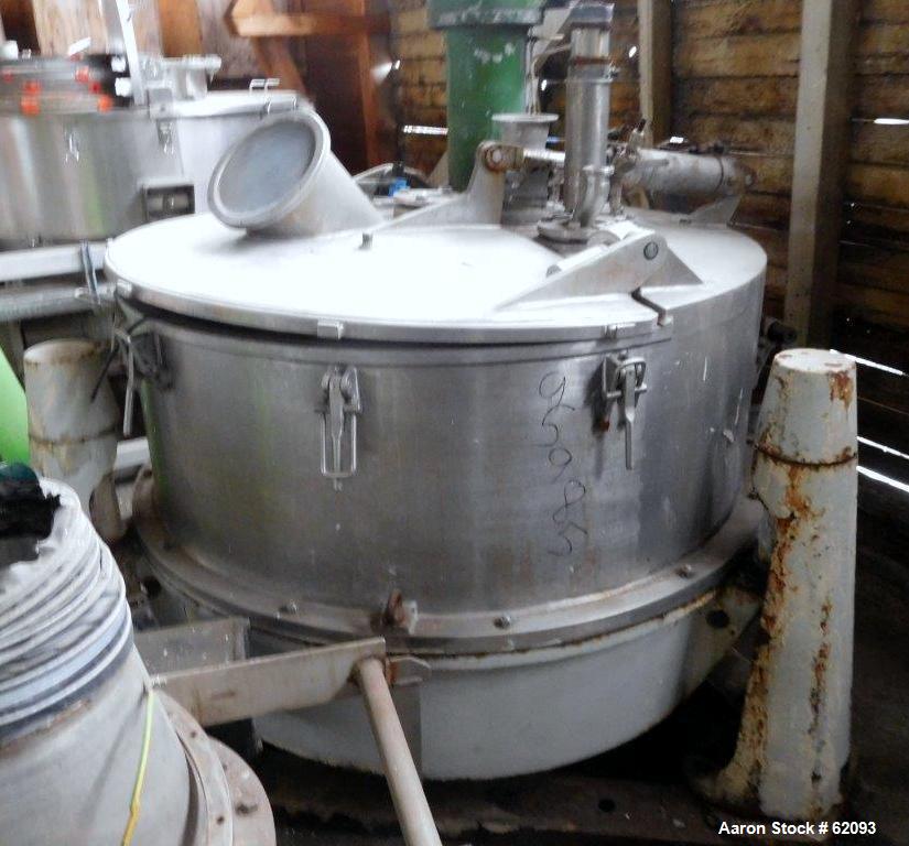 Used Alfa Laval Vertical Basket Centrifuge, Type PAZ12506