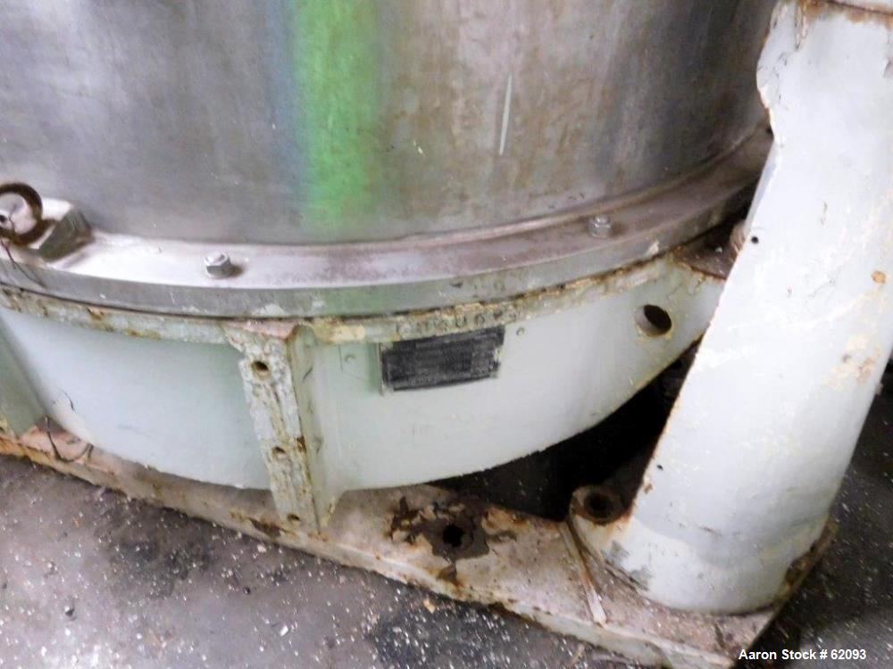 Used Alfa Laval Vertical Basket Centrifuge, Type PAZ12506