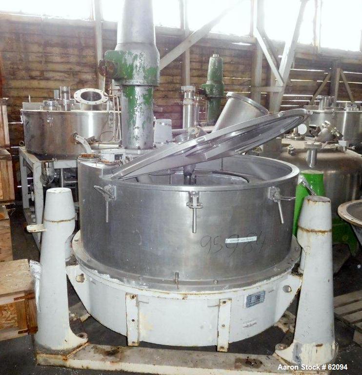 Used Alfa Laval Vertical Basket Centrifuge, Type PAZ12506
