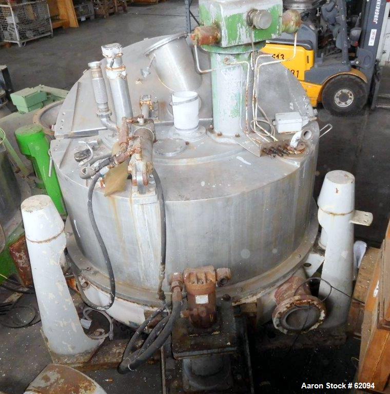 Used Alfa Laval Vertical Basket Centrifuge, Type PAZ12506