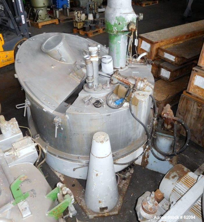 Used Alfa Laval Vertical Basket Centrifuge, Type PAZ12506