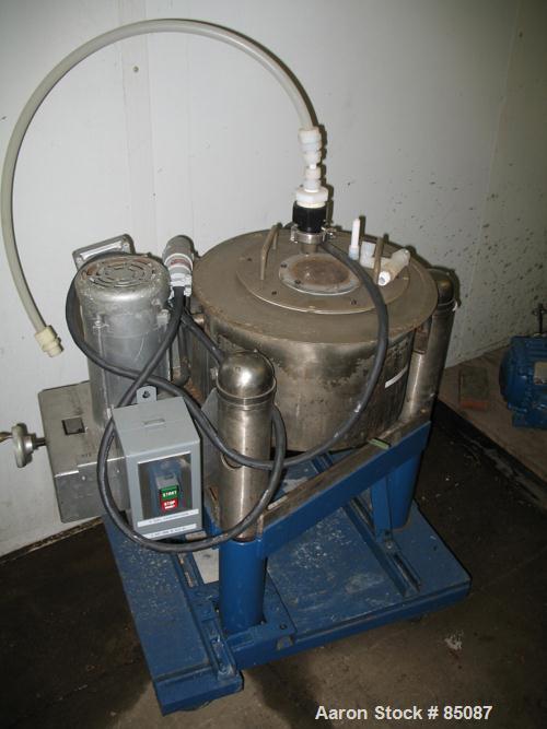 Used Ametek Centerslung Perforated Basket Centrifuge, Model 84