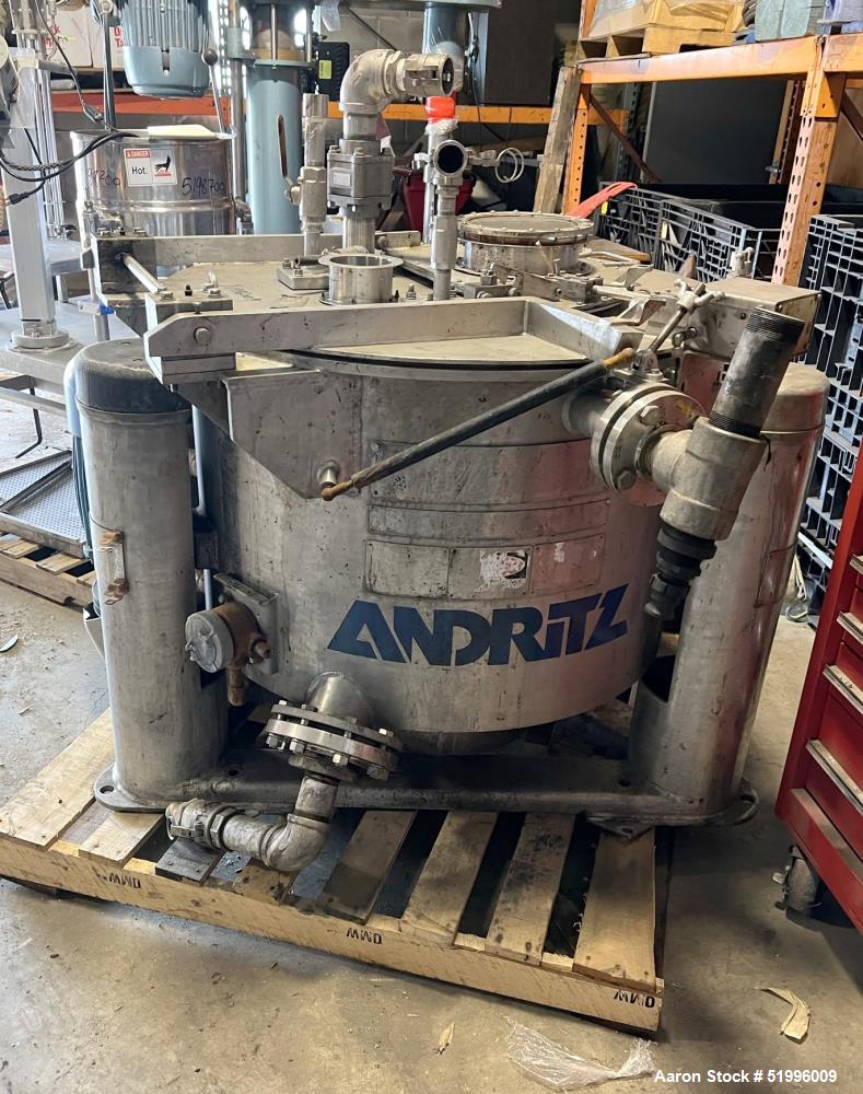 Andritz/Ametek 30" x 18" Centerslung Perforated Basket Centrifuge