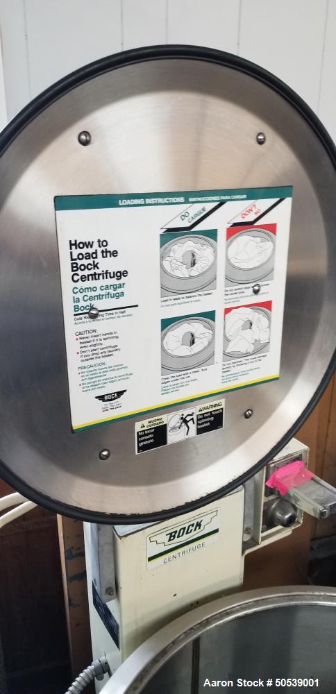 Used Bock Centrifuge, Model 606