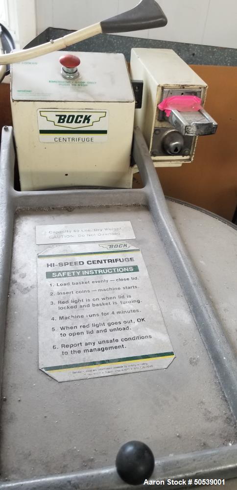 Used Bock Centrifuge, Model 606