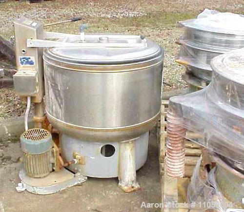Used-Bock 805TX perforated basket centrifuge, stainless steel construction on product contact areas. Top load, top unload, m...