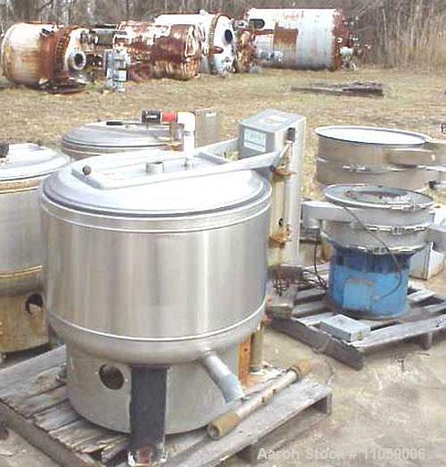 Used-Bock 805TX perforated basket centrifuge, stainless steel construction on product contact areas. Top load, top unload, m...