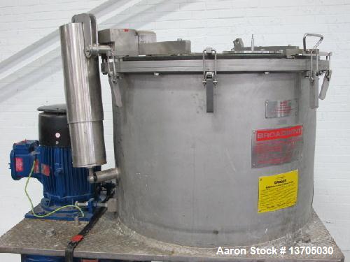 Used Broadbent 34" x 14", Series E, Perforated Basket Centrifuge