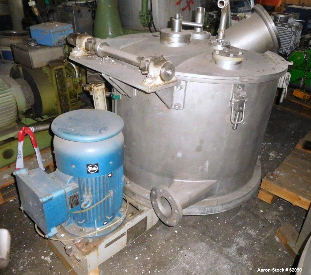 Used Stainless Steel Ellerwerk Vertical Basket Centrifuge, Type 734