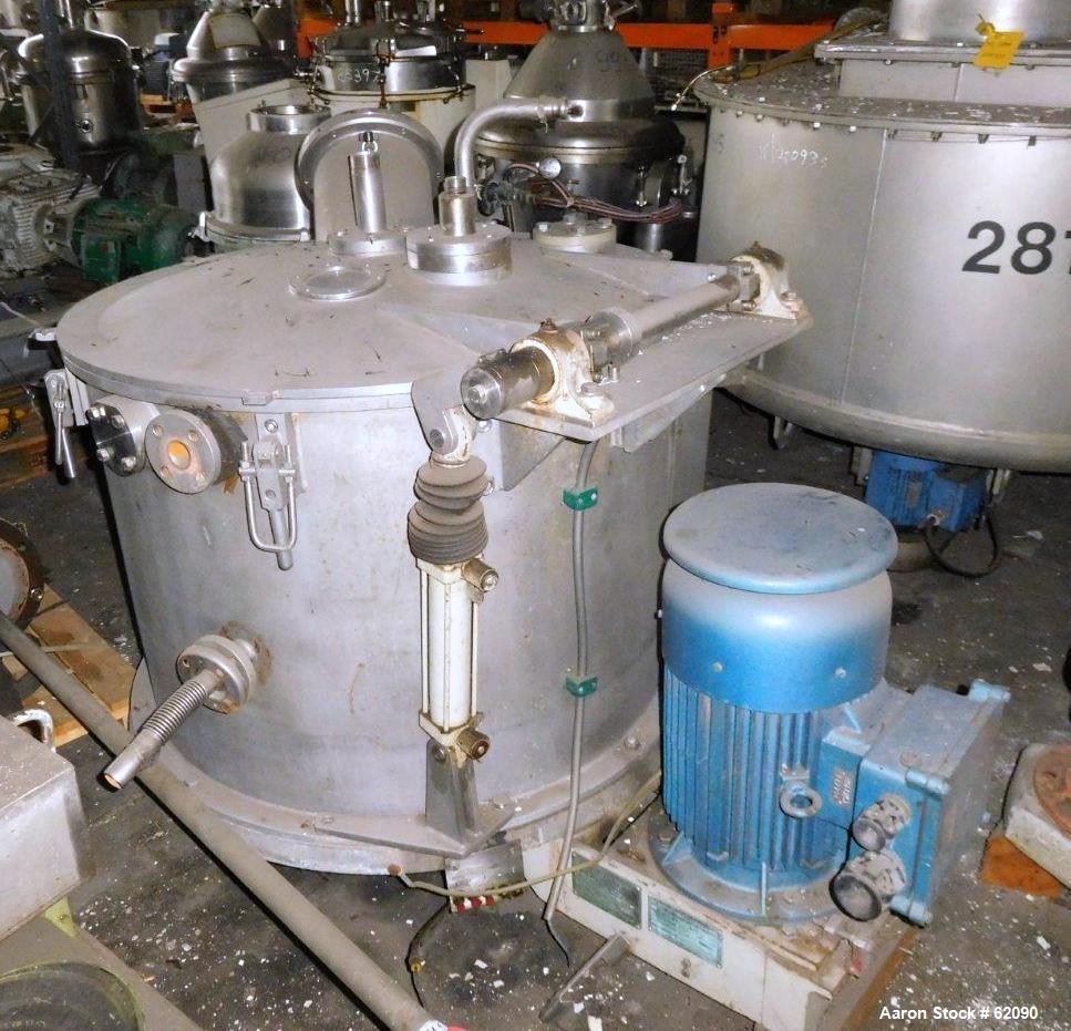 Used- Stainless Steel Ellerwerk Vertical Basket Centrifuge, Type 734