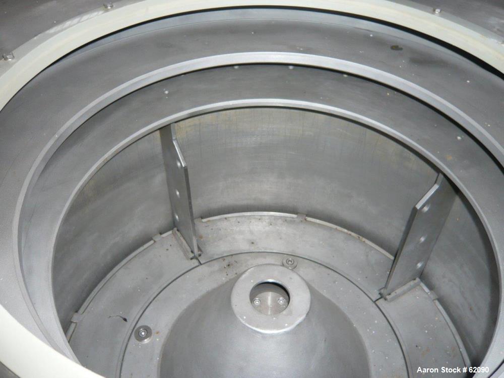 Used- Stainless Steel Ellerwerk Vertical Basket Centrifuge, Type 734