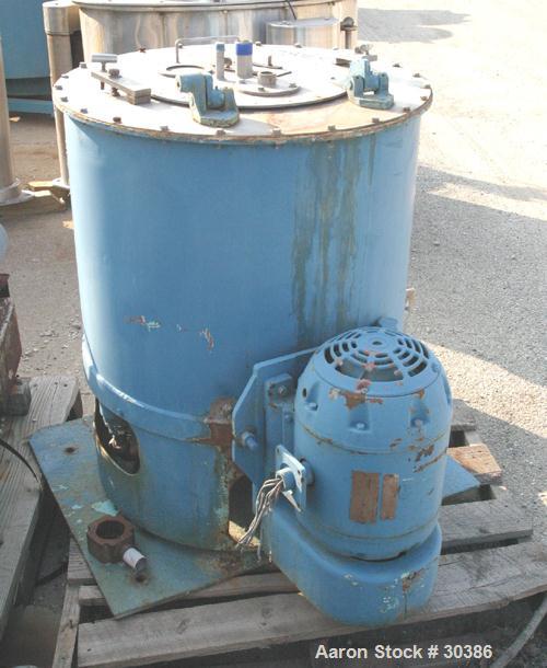 Used- Fletcher 20" x 11" Perforated Basket Centrifuge. 316 Stainless steel construction on product contact areas. Top load/u...