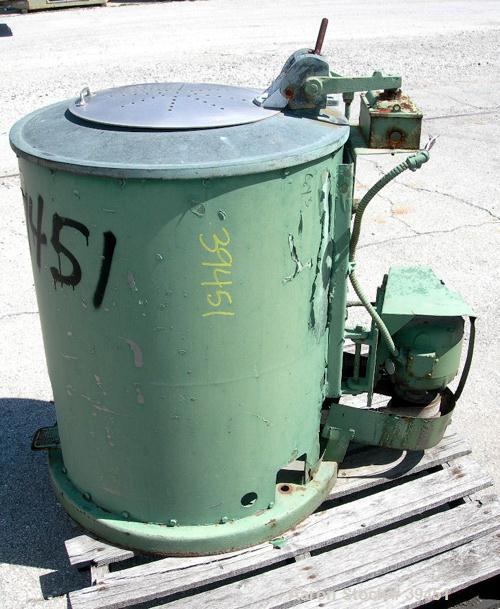 Used- Hoffman Perforated Basket Centrifuge, Model 7020, Type BAA, Monel Construction. 20" diameter x 10" deep basket. Includ...