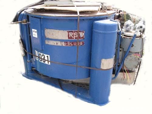 Used Ketema Tolhurst Basket Centrifuge, top load and unload, 316L stainless steel product contact surfaces, 30" diameter x 18" deep perforated basket, 500/1000 rpm bowl speed, 129#/cu ft material den...