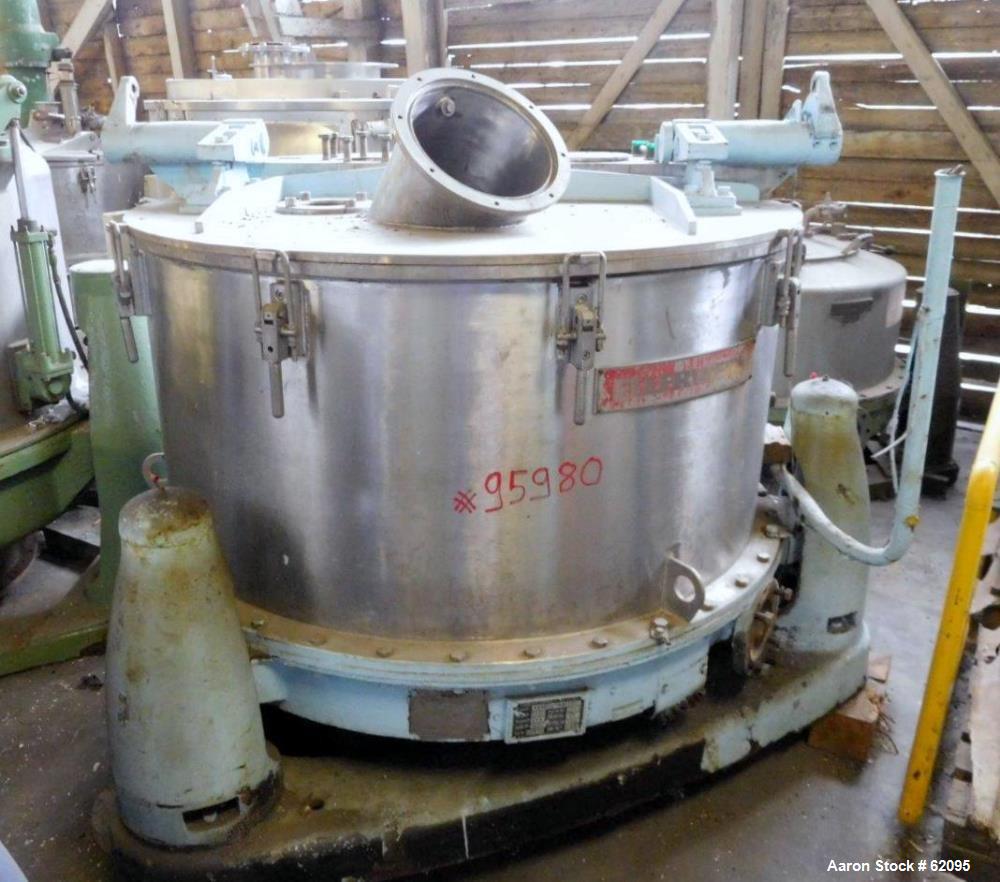 Used Kraus Maffei/Ellerwerk Vertical Basket Centrifuge, Type ZE640- PZ-IO-1200