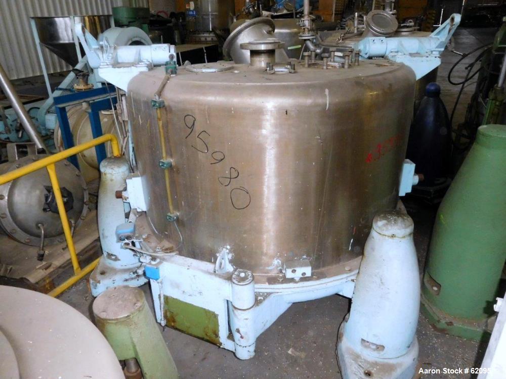 Used Kraus Maffei/Ellerwerk Vertical Basket Centrifuge, Type ZE640- PZ-IO-1200