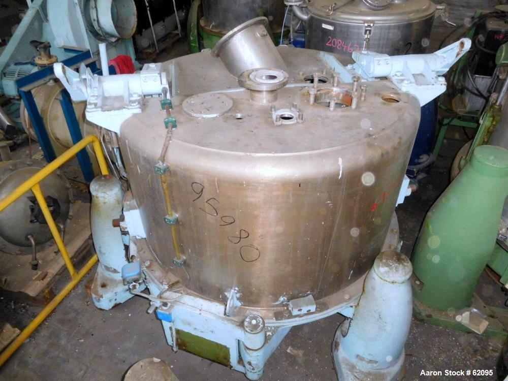 Used Kraus Maffei/Ellerwerk Vertical Basket Centrifuge, Type ZE640- PZ-IO-1200