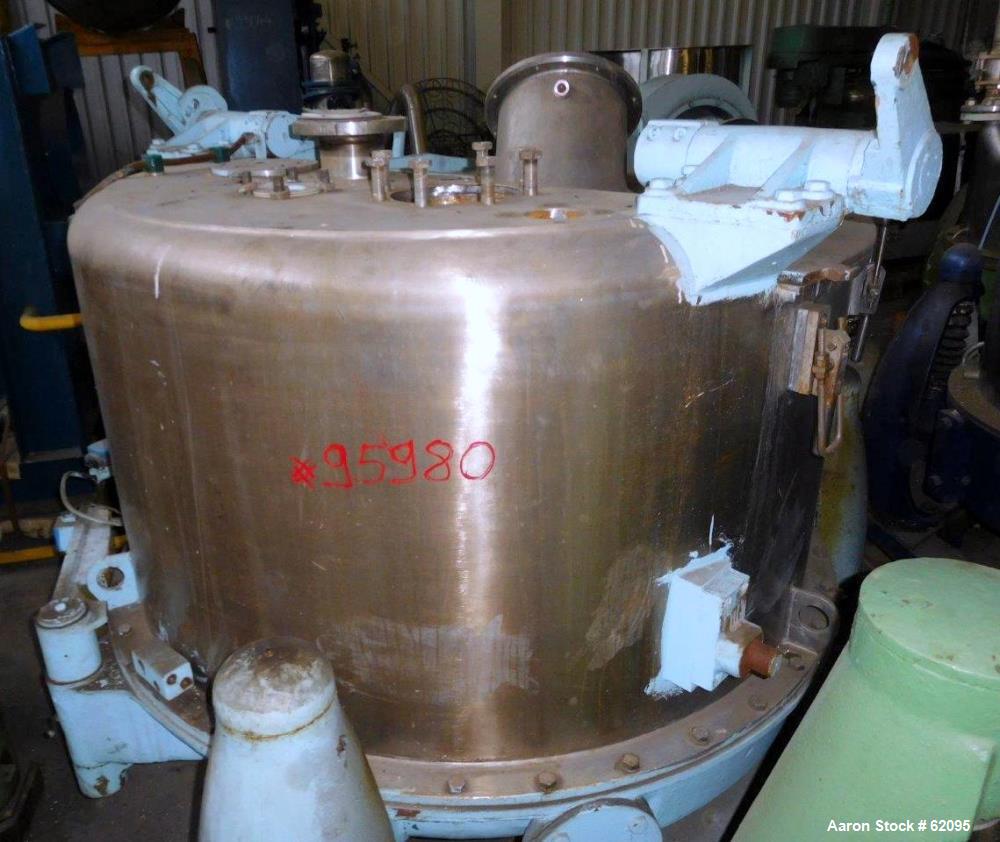 Used Kraus Maffei/Ellerwerk Vertical Basket Centrifuge, Type ZE640- PZ-IO-1200