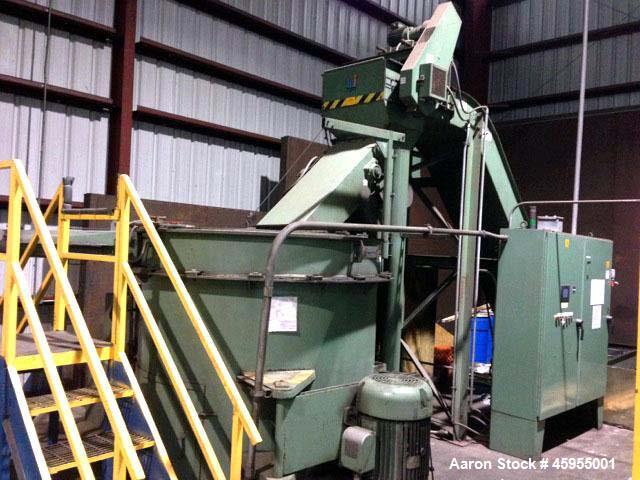 Used Mayfran Chip Wringer System, Model TD 5000. (Chip wringers (or chip centrifuges) dry chips from machining or grinding sludge to recover valuable coolant, and increasing their scrap value. These ...