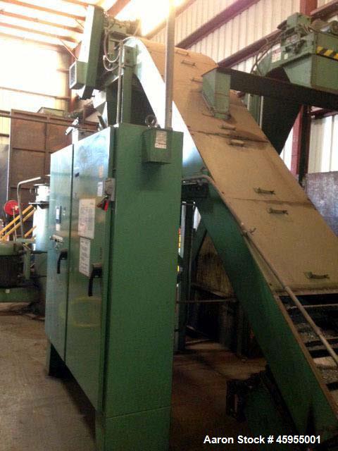 Used Mayfran Chip Wringer System, Model TD 5000. (Chip wringers (or chip centrifuges) dry chips from machining or grinding sludge to recover valuable coolant, and increasing their scrap value. These ...