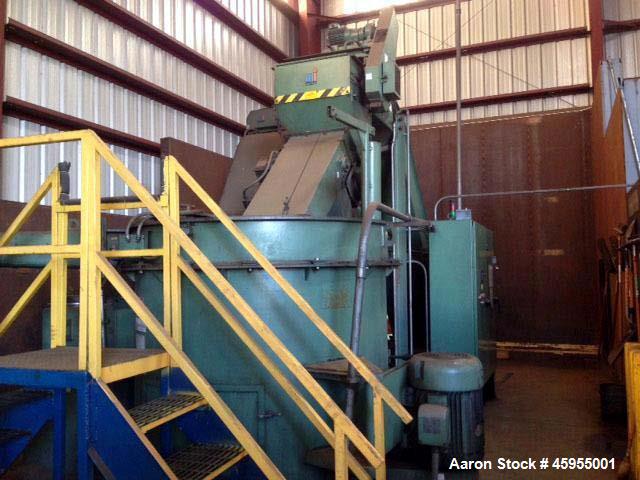 Used Mayfran Chip Wringer System, Model TD 5000. (Chip wringers (or chip centrifuges) dry chips from machining or grinding sludge to recover valuable coolant, and increasing their scrap value. These ...
