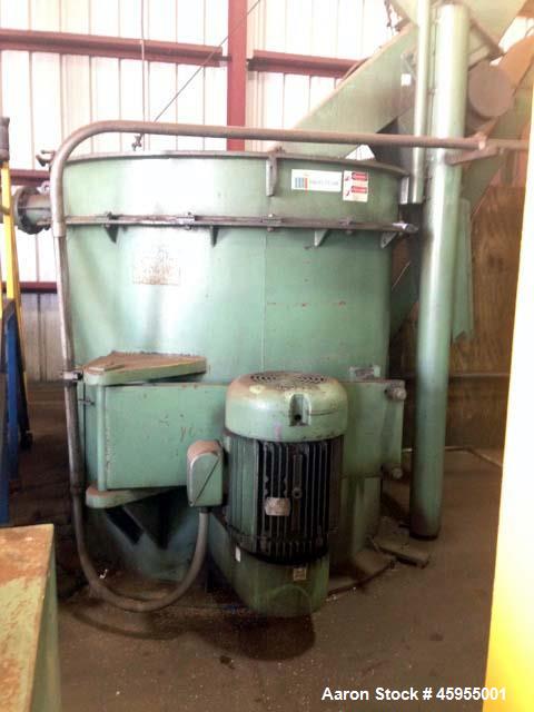 Used Mayfran Chip Wringer System, Model TD 5000. (Chip wringers (or chip centrifuges) dry chips from machining or grinding sludge to recover valuable coolant, and increasing their scrap value. These ...