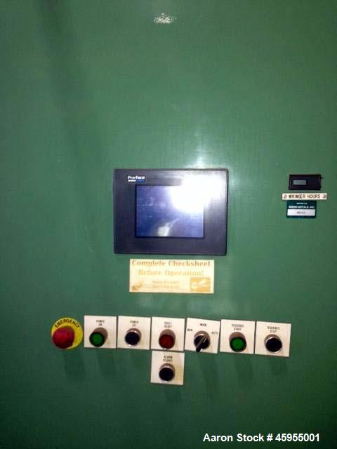 Used Mayfran Chip Wringer System, Model TD 5000. (Chip wringers (or chip centrifuges) dry chips from machining or grinding sludge to recover valuable coolant, and increasing their scrap value. These ...