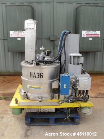 Used Rousellet model RC63VXDECR stainless steel basket centrifuge