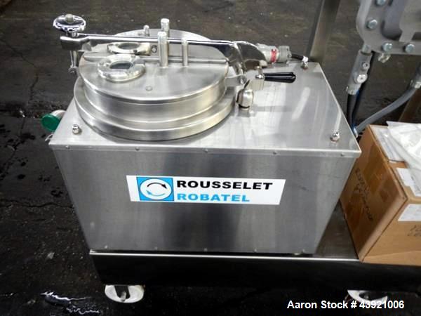 Used- Rouselet-Robatel Centrifuge, Type RC 20 VXR. Hastelloy C22 construction, 200mm(7.8") diameter x 100mm (3.9") deep perf...