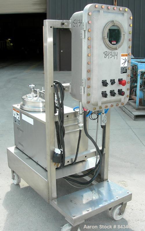 USED: Rousselet 12" x 6" perforated basket centrifuge, model RC30VX, 304 stainless steel construction on product contact areas. Top load/unload, 3000 rpm max basket speed. 5 liter and 6 kg load capac...