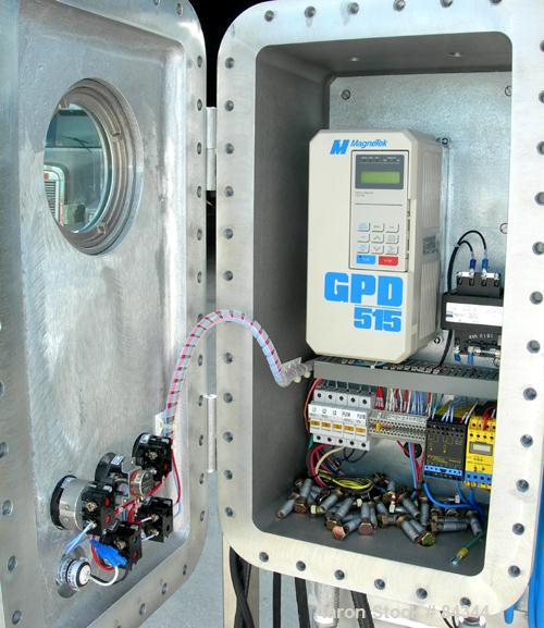 USED: Rousselet 12" x 6" perforated basket centrifuge, model RC30VX, 304 stainless steel construction on product contact areas. Top load/unload, 3000 rpm max basket speed. 5 liter and 6 kg load capac...