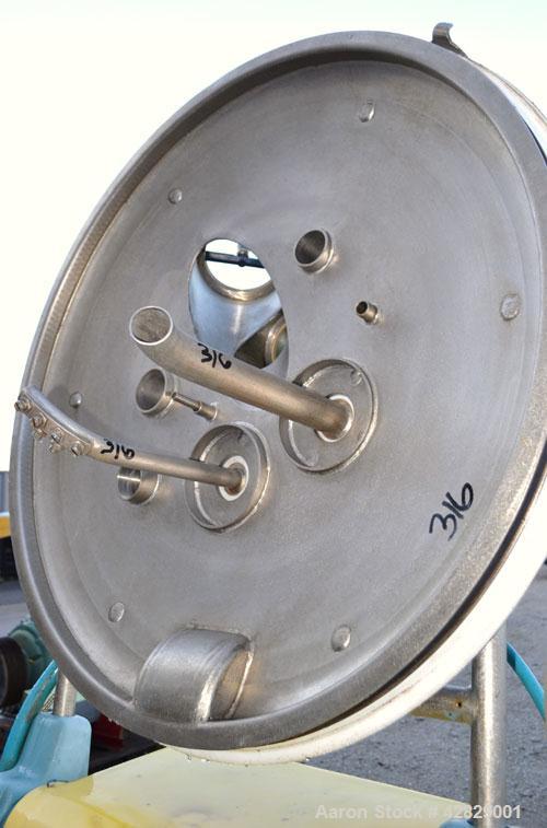 Used Rousselet SC85-3KSAR Perforated Basket Centrifuge. 316 Stainless steel construction on product contact areas, top load, top unload, maximum bowl speed 1300 rpm (800 x G force), tripod suspension...