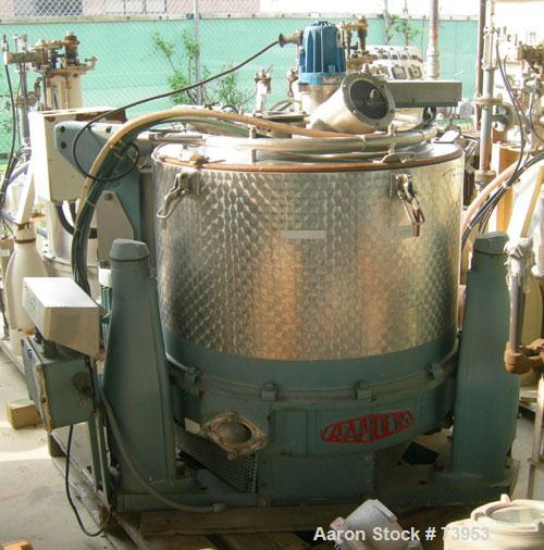 Used Stainless Steel Rousselet Perforated Basket Centrifuge, Model SC85-3KSAR