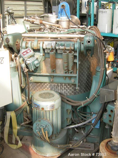 Used Stainless Steel Rousselet Perforated Basket Centrifuge, Model SC85-3KSAR