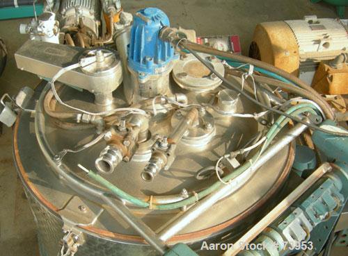 Used Stainless Steel Rousselet Perforated Basket Centrifuge, Model SC85-3KSAR