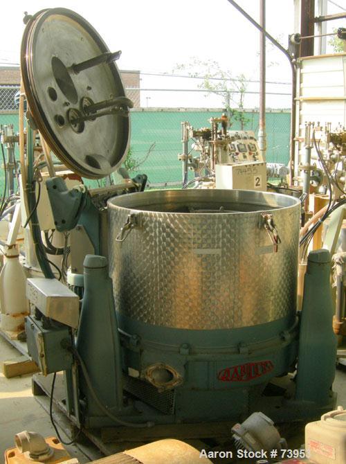 Used Stainless Steel Rousselet Perforated Basket Centrifuge, Model SC85-3KSAR