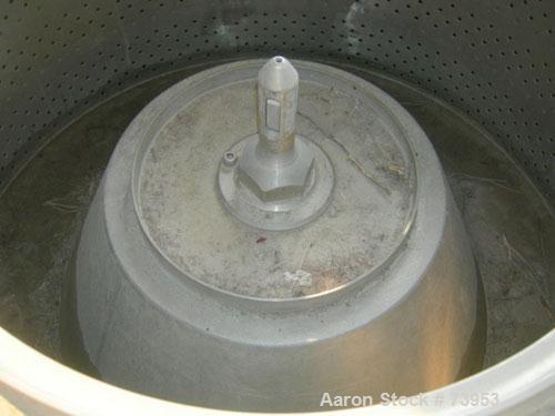 Used Stainless Steel Rousselet Perforated Basket Centrifuge, Model SC85-3KSAR