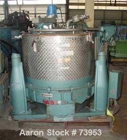 Used Stainless Steel Rousselet Perforated Basket Centrifuge, Model SC85-3KSAR