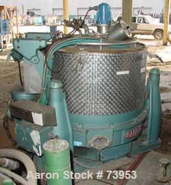 Used Stainless Steel Rousselet Perforated Basket Centrifuge, Model SC85-3KSAR