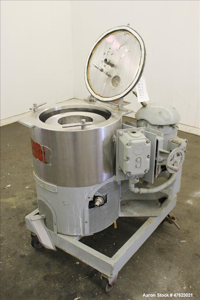 Used- Fletcher/Sharples 14" x 6" Fletcher Perforated Basket Centrifuge, Size 14.