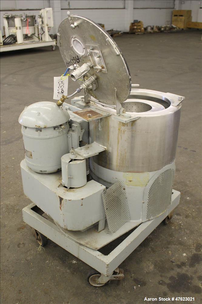 Used- Fletcher/Sharples 14" x 6" Fletcher Perforated Basket Centrifuge, Size 14.