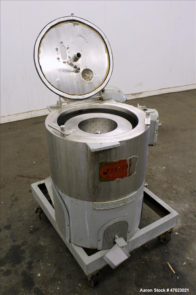 Used Fletcher/Sharples 14" x 6" Fletcher Perforated Basket Centrifuge, Size 14.