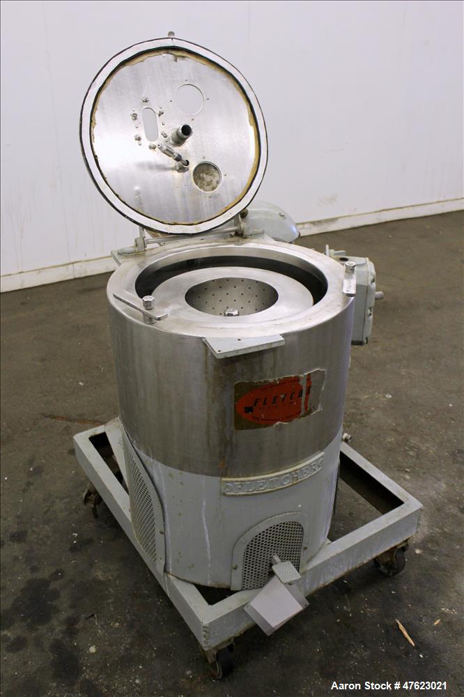 Used- Fletcher/Sharples 14" x 6" Fletcher Perforated Basket Centrifuge, Size 14.