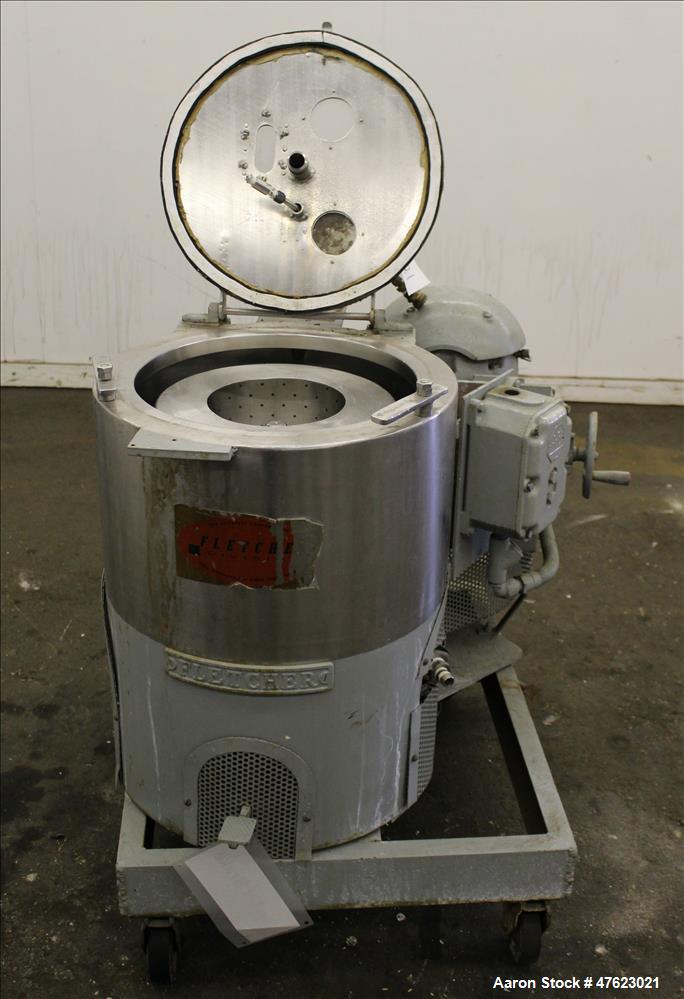 Used Fletcher/Sharples 14" x 6" Fletcher Perforated Basket Centrifuge, Size 14.