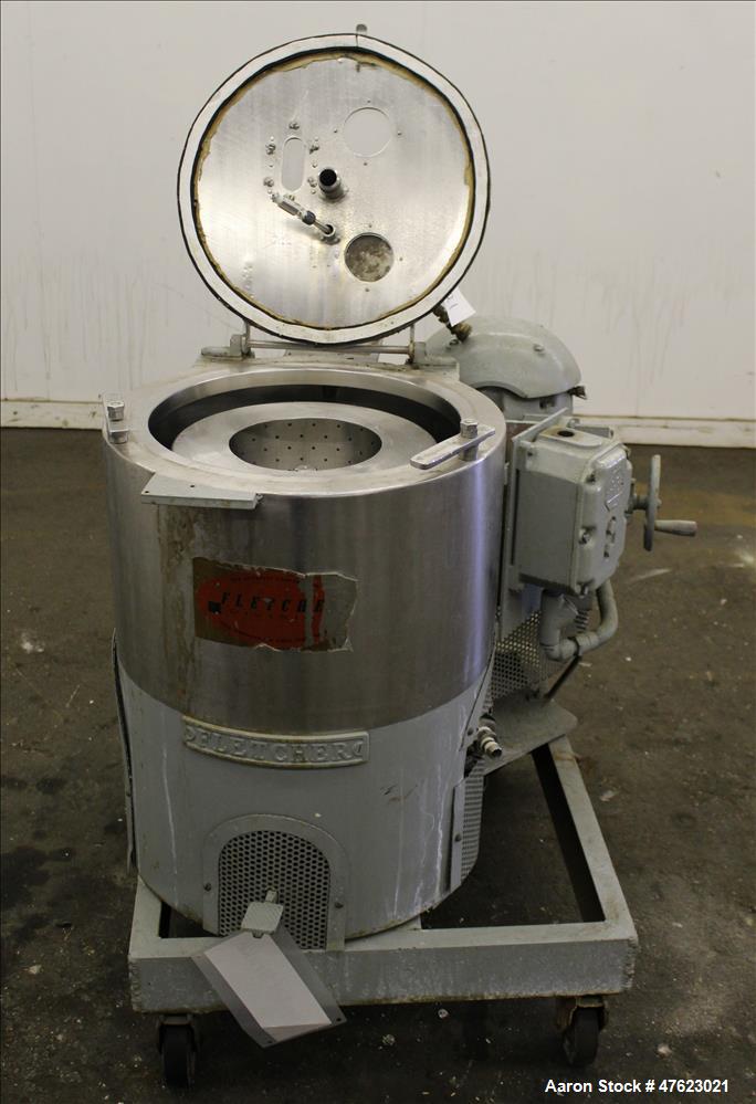 Used- Fletcher/Sharples 14" x 6" Fletcher Perforated Basket Centrifuge, Size 14.