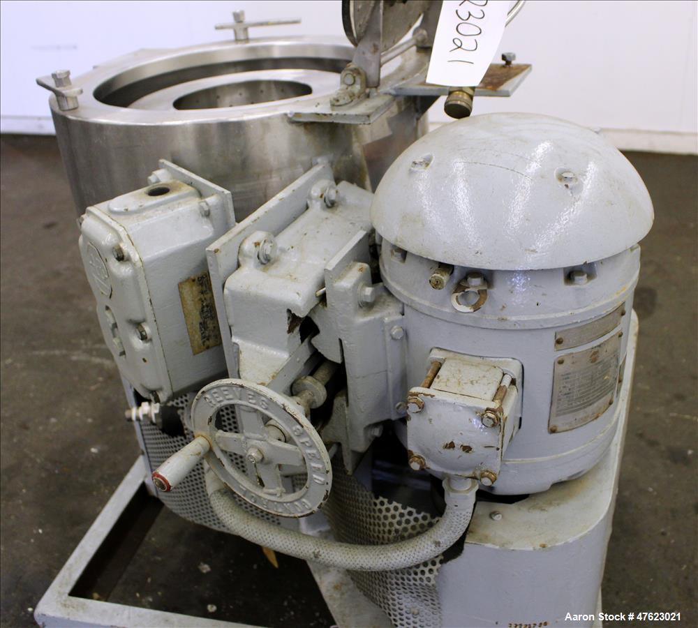 Used- Fletcher/Sharples 14" x 6" Fletcher Perforated Basket Centrifuge, Size 14.