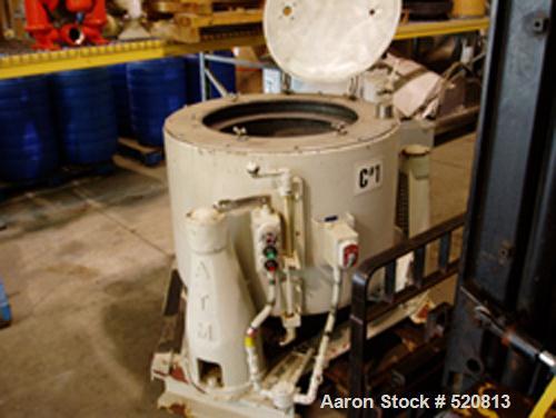 USED: Fletcher 30" x 18" perforated basket centrifuge. Stainless steelconstruction on product contact areas, top load, top unload, threehinged inspection door, start/stop switches, approx 20 hp drive...