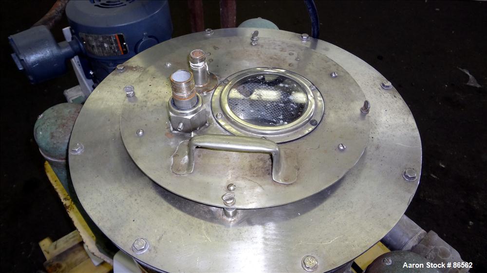 Used Stainless Steel Tolhurst Perforated Basket Centrifuge, Model 12
